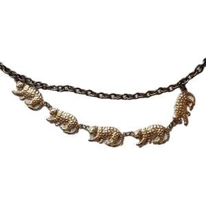 VTG Leopard Link Gold Plated Chain Belt 40" ADJUSTABLE Cheetah Panther Jaguar